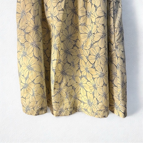 Lena • Floral Yellow Babydoll Cotton Blend Dress Puff Sleeves Sz Sm Cottagecore - Picture 6 of 9